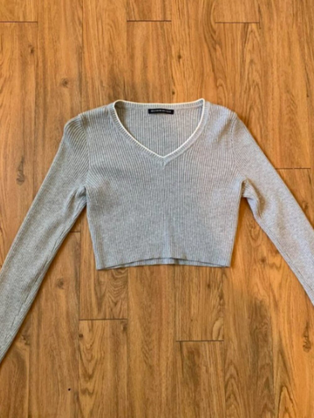 Brandy Melville Women's Grey Crop-top